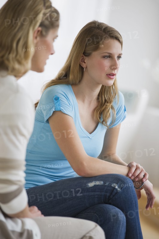 Mother and daughter having an argument.