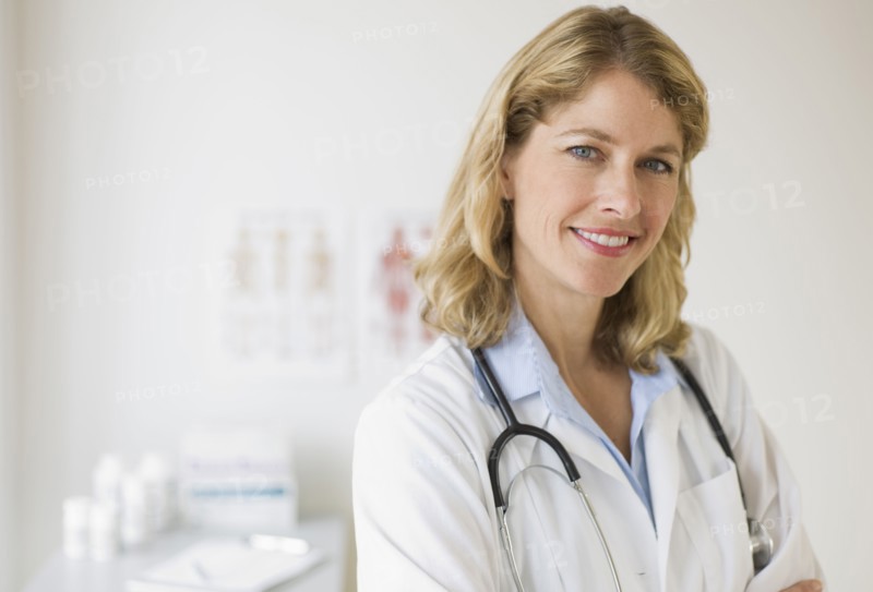 Female doctor in her office.