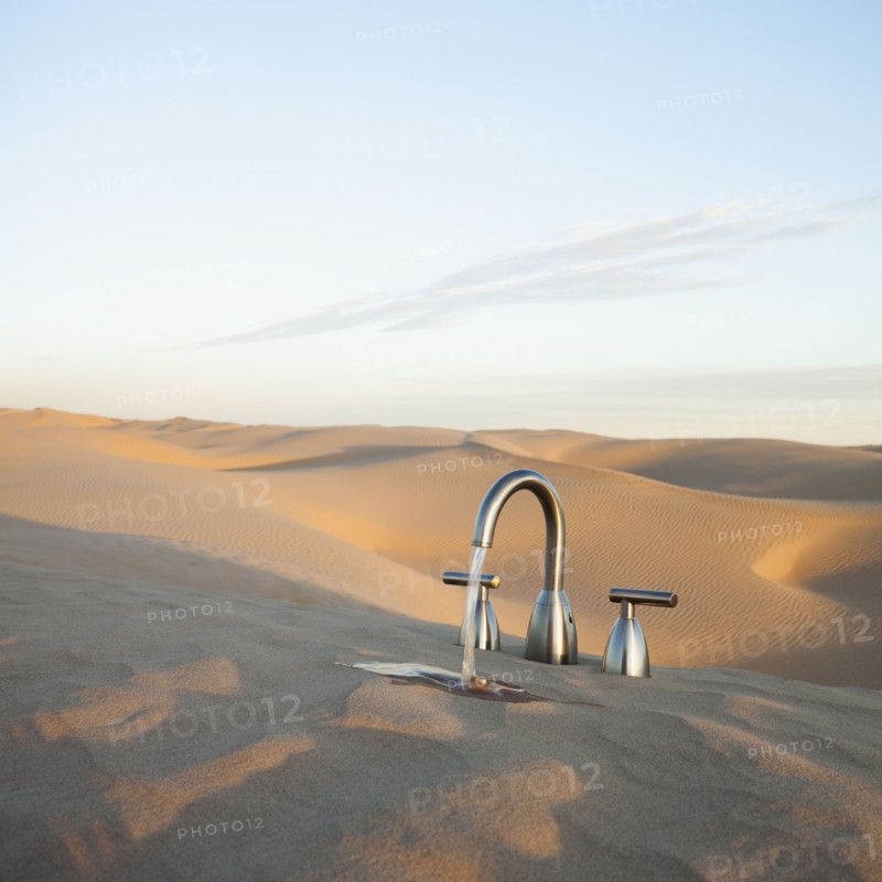 Faucet in desert. Photo. Mike Kemp