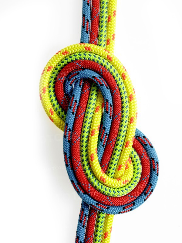 Ropes looped together. Photo. David Arky