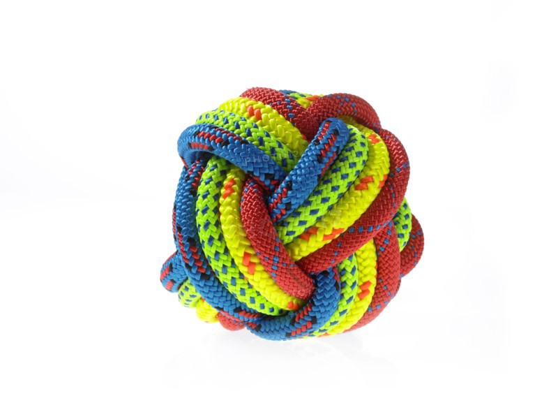 Ball of colorful rope. Photo. David Arky