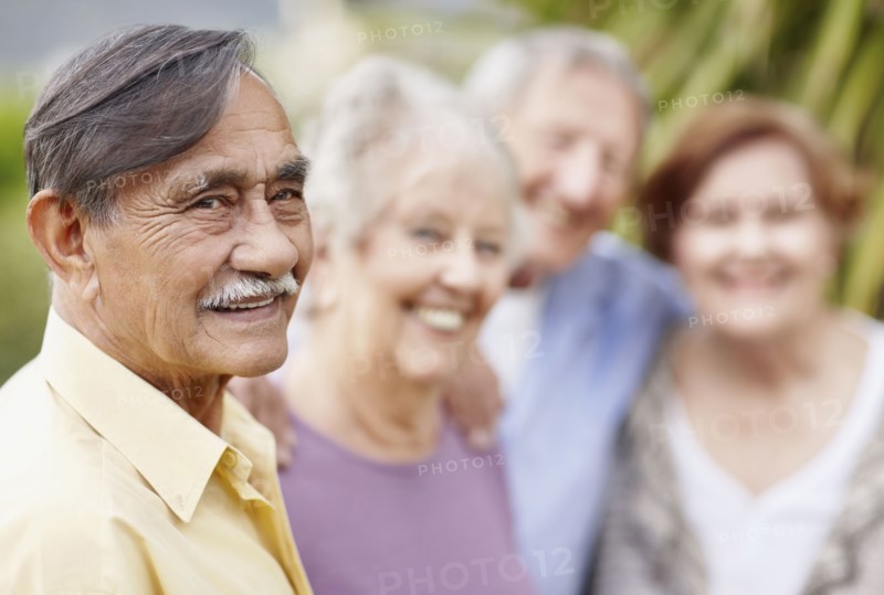 Group of cheerful seniors. Photo. momentimages