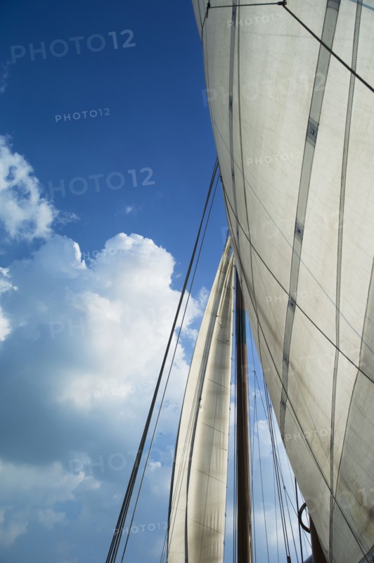 Sail on schooner.