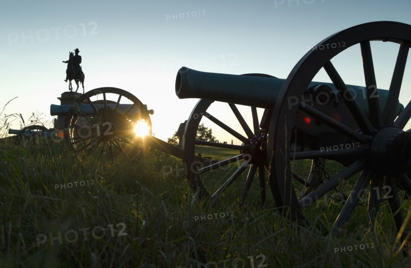 Sunset at Gettysburg national military park.
