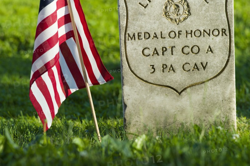 Tombstone at Gettysburg National Military Park.