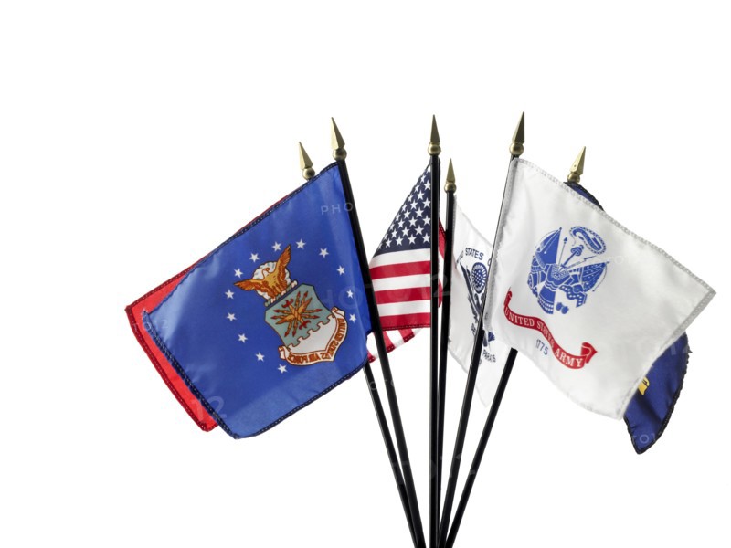 Small flags. Photo. David Arky