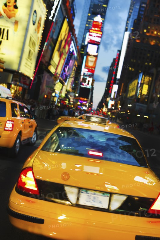 Taxi in Times Square.