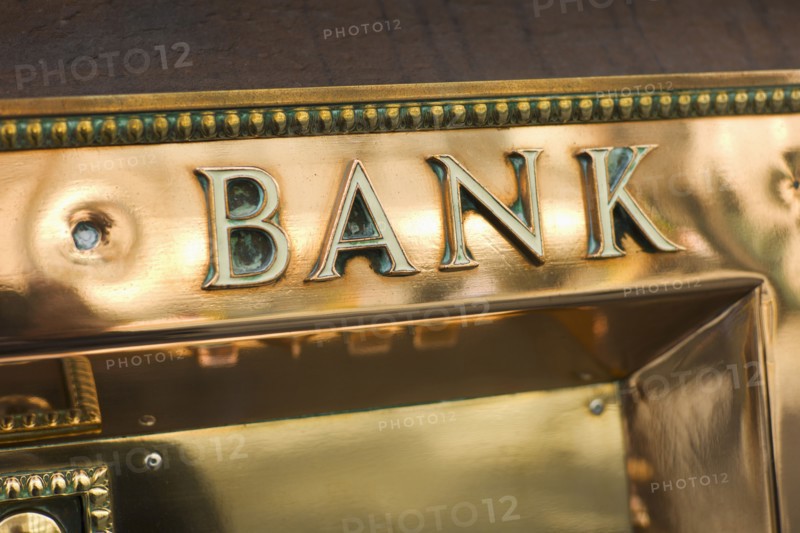 Bank sign.