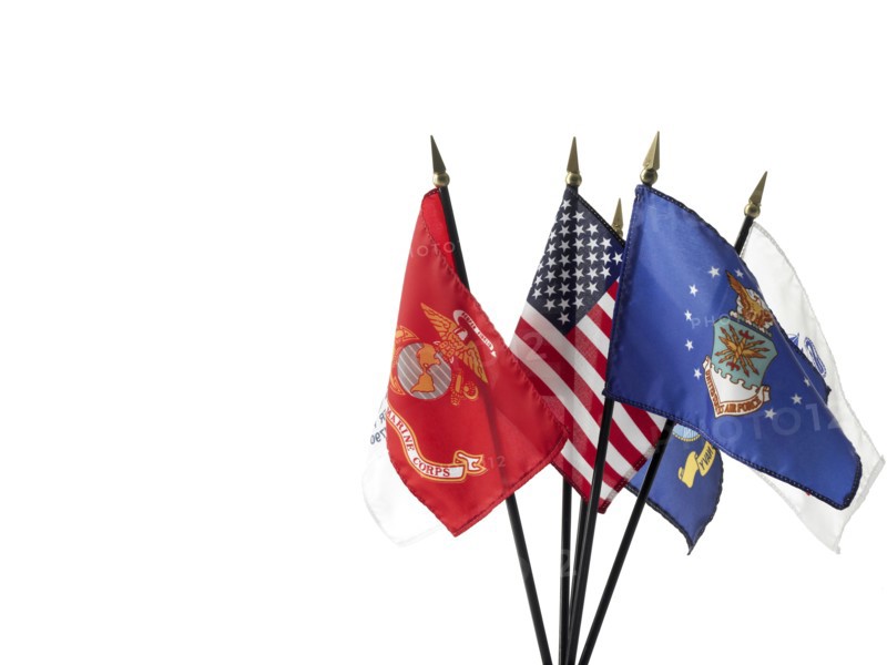 Small flags. Photo. David Arky