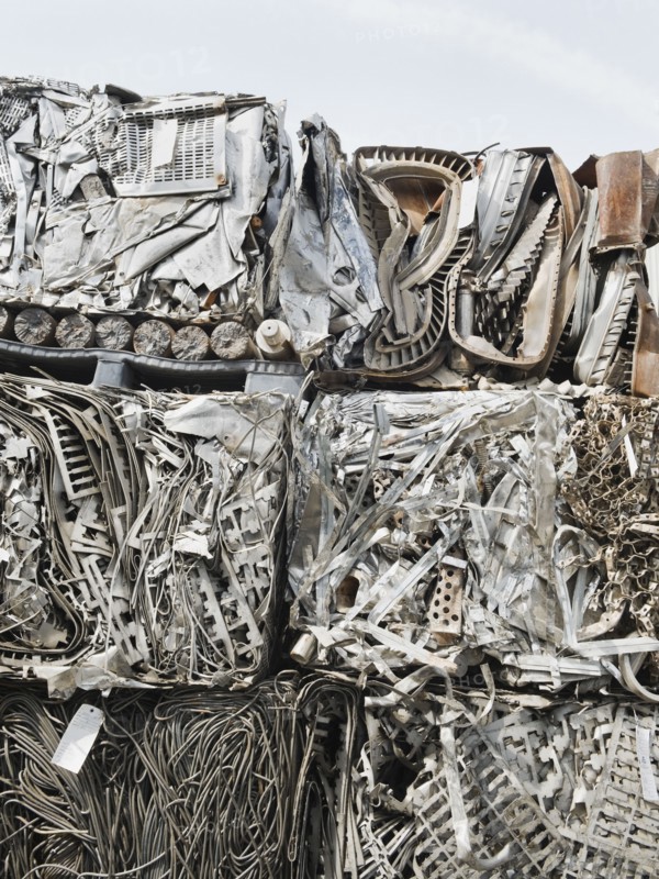 Stacks of recycled metal. Photo. Erik Isakson