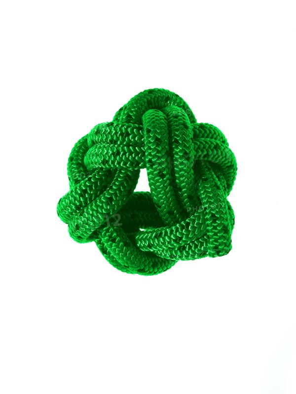 Ball of green rope. Photo. David Arky