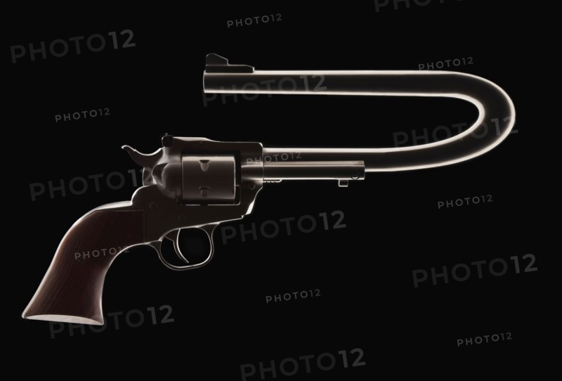 Revolver with a bent barrel. Photo. Mike Kemp