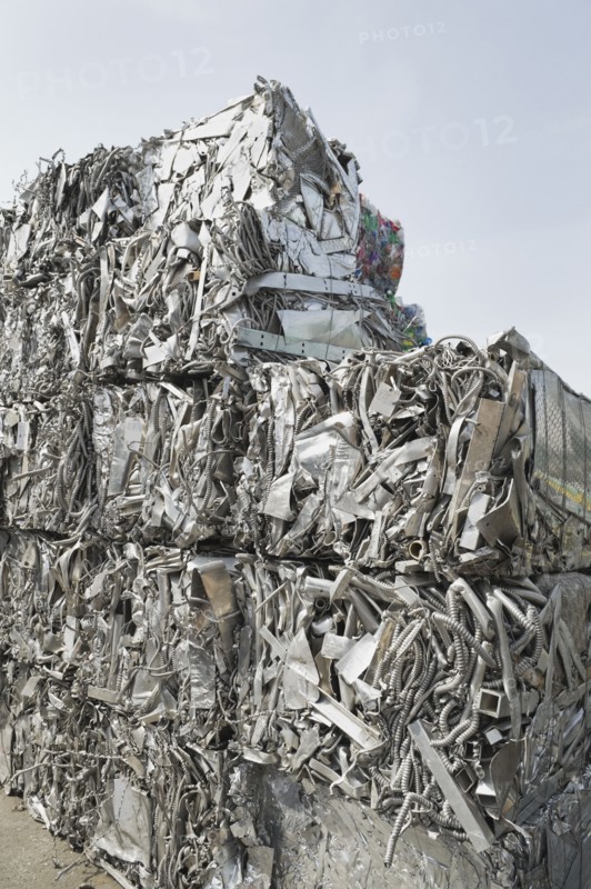 Stacks of recycled metal. Photo. Erik Isakson