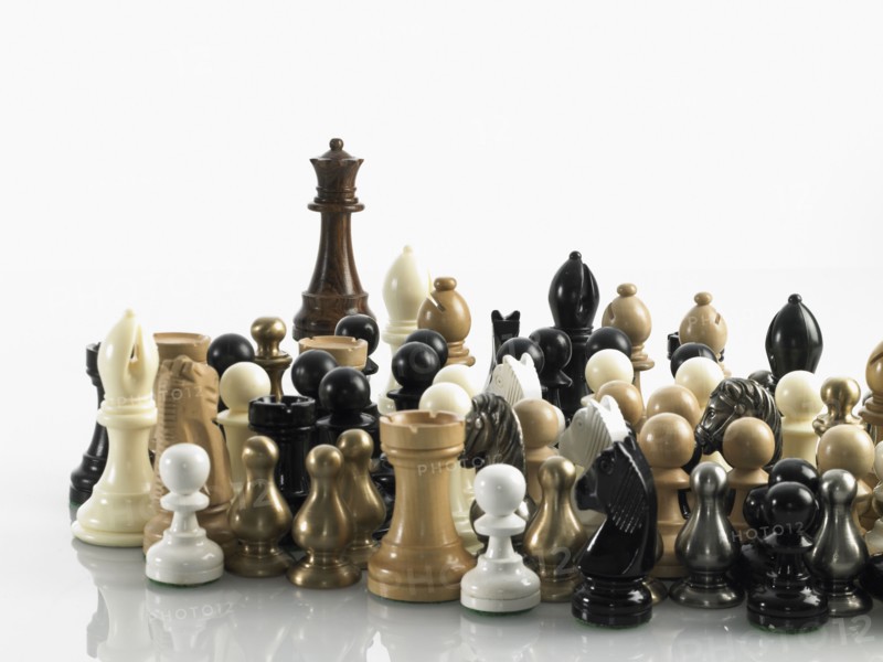 Queen with group of chess pieces. Photo : David Arky