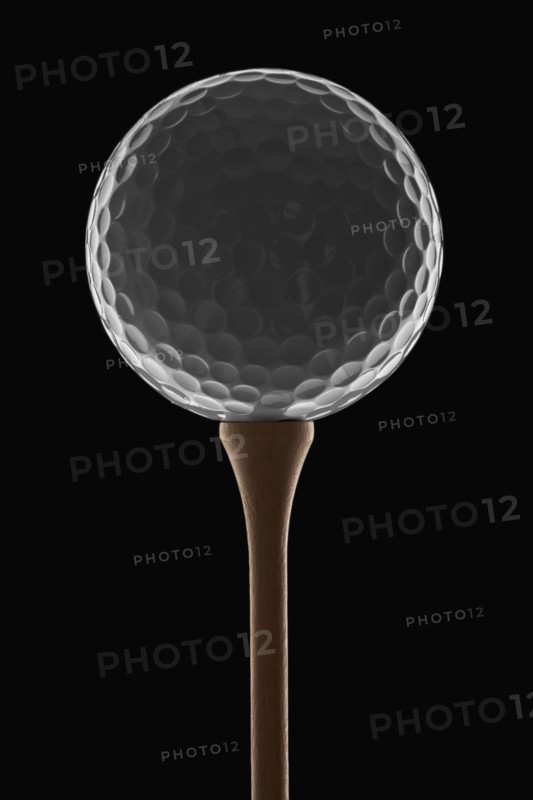 Golf ball on tee. Photo : Mike Kemp