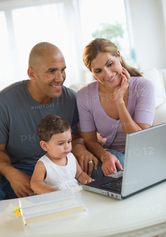 Young family with small girl (12-18 months).