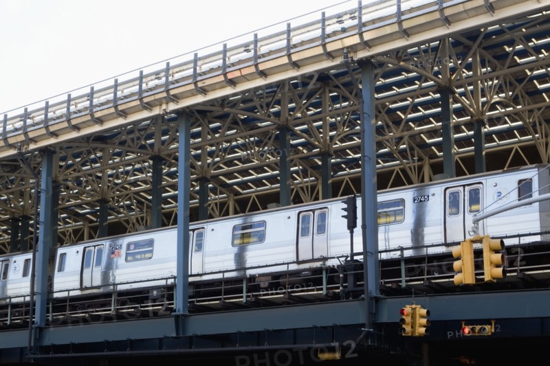 USA, New York State, Brooklyn, Coney Island, Subway Platform. Photo : fotog