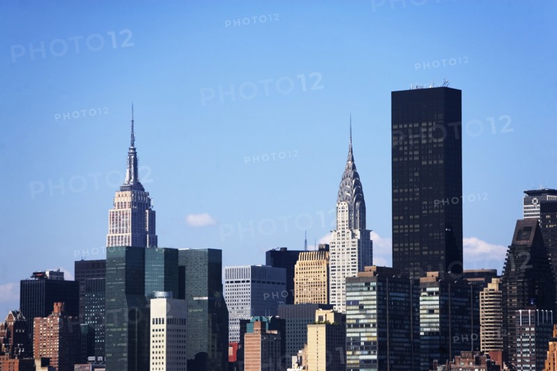 USA, New York State, New York City, Manhattan skyline with Chrysler Building. Photo : fotog