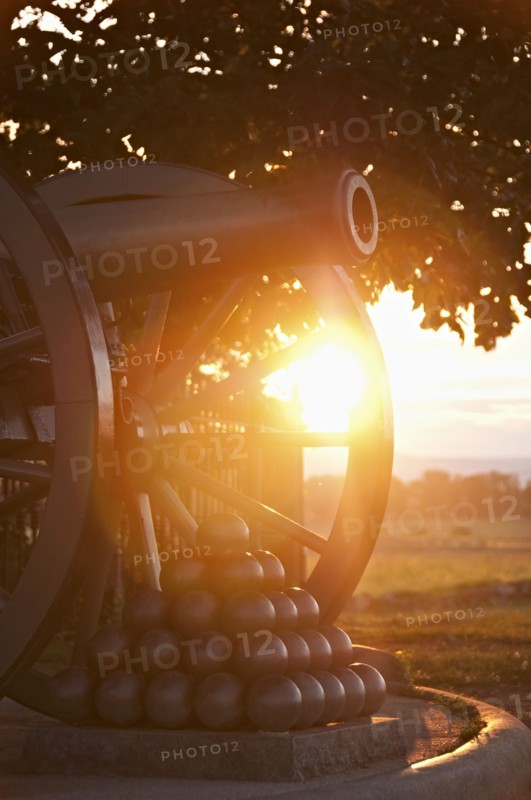 USA, Pennsylvania, Gettysburg, Cemetery Ridge, cannon. Photo : Chris Grill