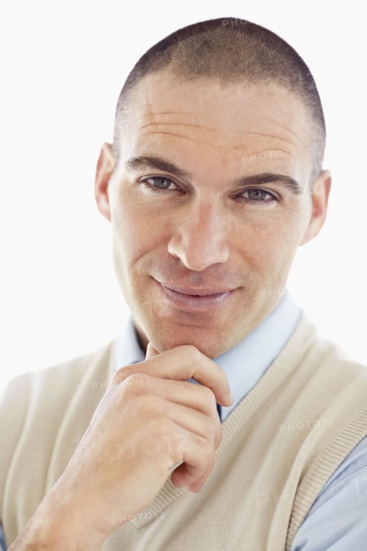 Portrait of attractive mod adult man . Photo : Momentimages