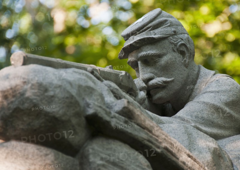 USA, Pennsylvania, Gettysburg, Statue of soldier. Photo : Chris Grill