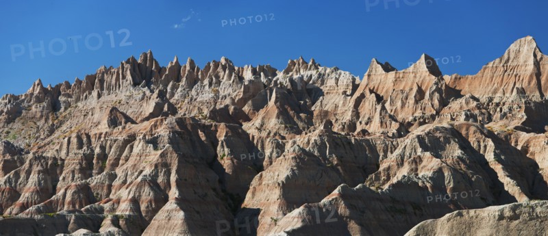 USA, South Dakota, Mountains in Badlands National Park.