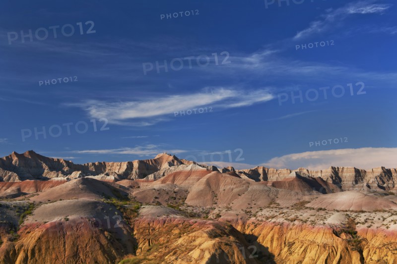USA, South Dakota, Mountains in Badlands National Park.