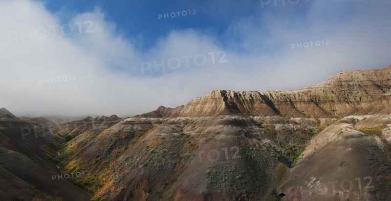 USA, South Dakota, Mountains in Badlands National Park.