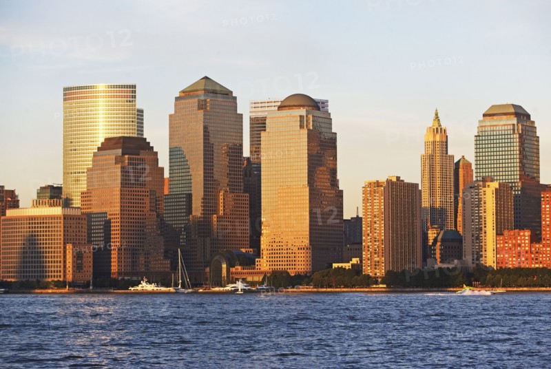 USA, New York State, New York City, World Financial Center at sunset. Photo : fotog