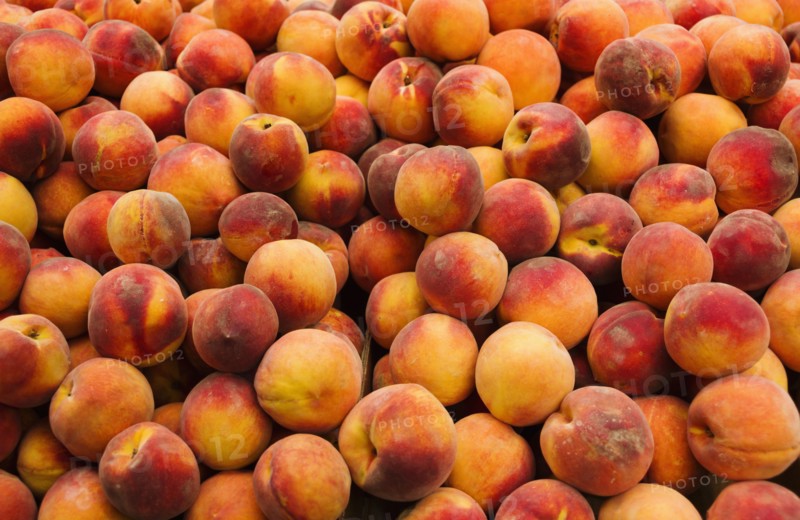 Close up of peaches.