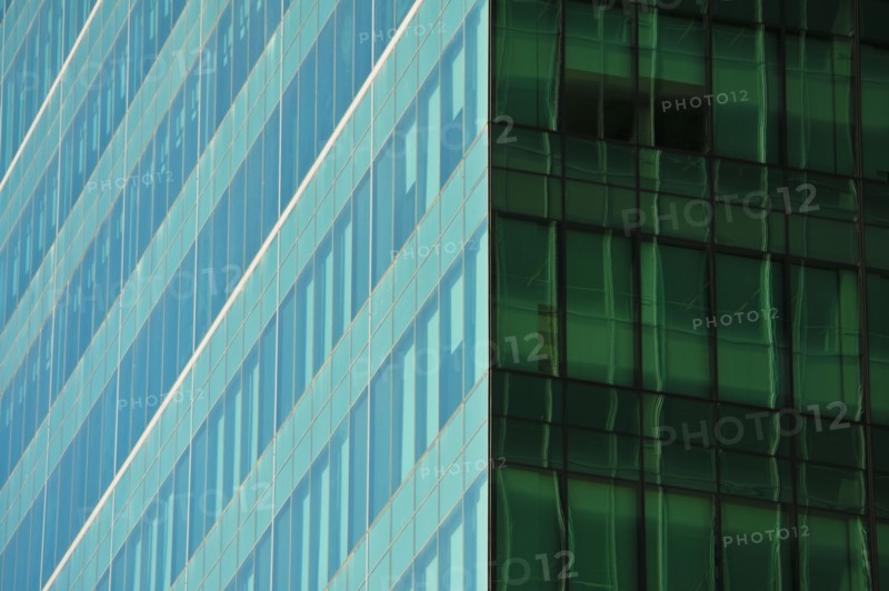 USA, New York, New York City, Windows of office block.