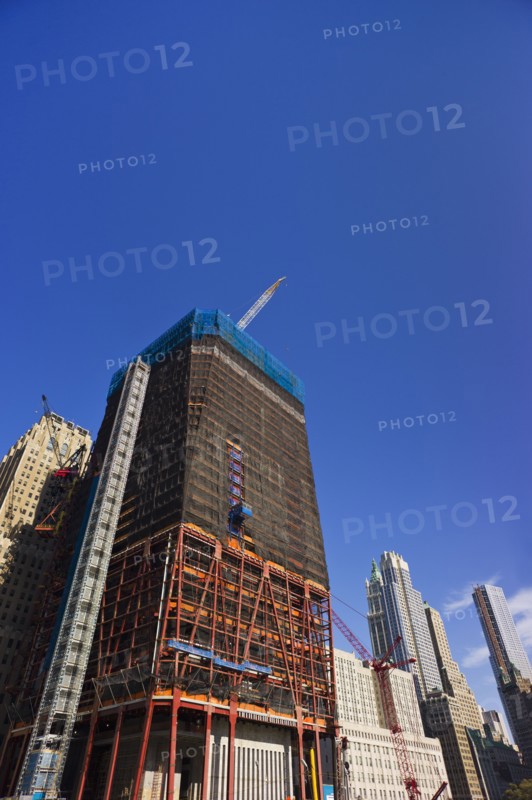 USA, New York, New York City, Construction site of World Trade Center.