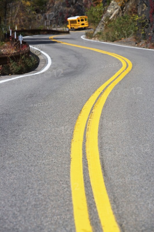 USA, New York, Bear Mountain, winding road. Photo : fotog