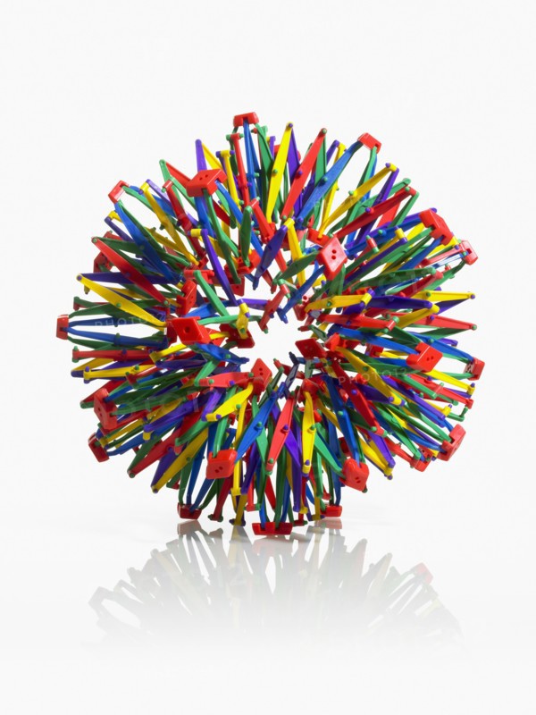 Studio shot of molecular model. Photo : David Arky
