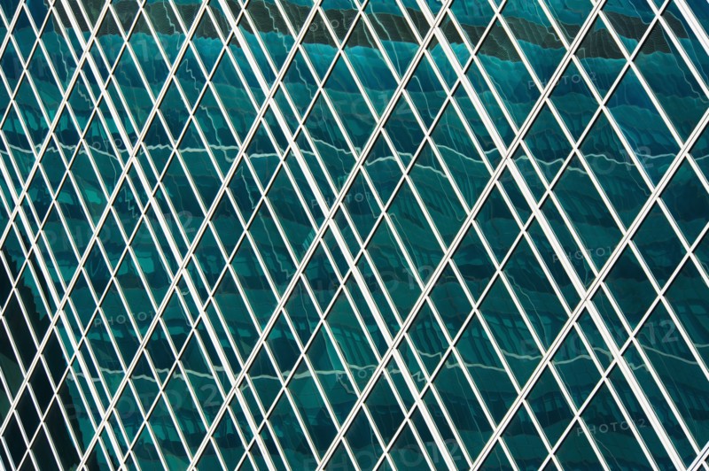USA, New York, New York City, Windows of office block.