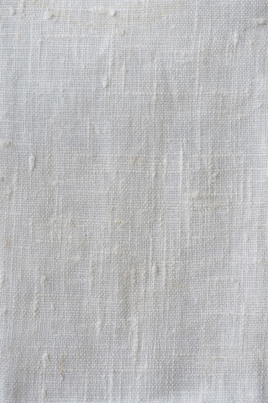 Linen tablecloth.