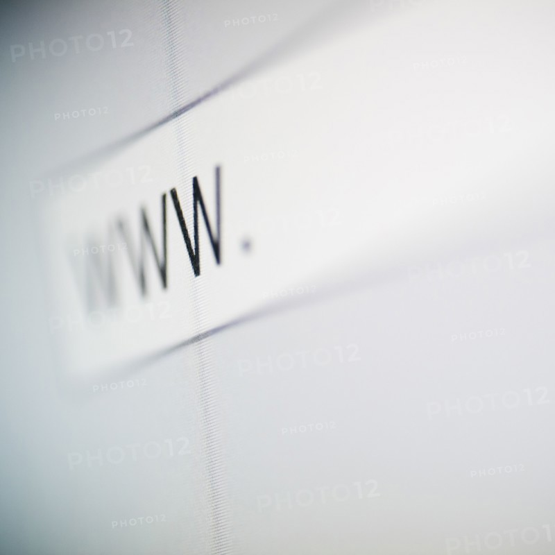 Close up of www in web address. Photo : Jamie Grill Photography