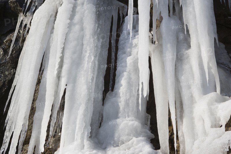 USA, New York State, Croton on Hudson, Icicles. Photo : fotog
