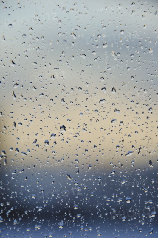 Rain drops on window.