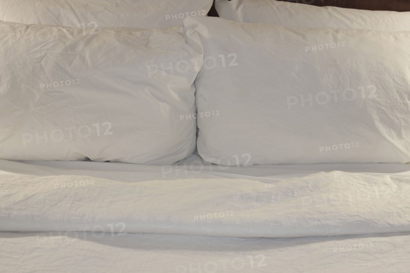 Pillows on double bed. Photo : Johannes Kroemer
