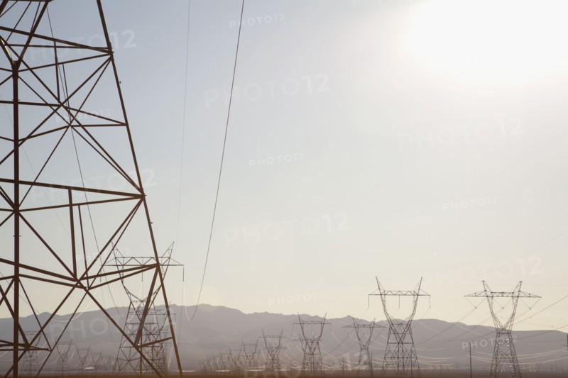 USA, Nevada, electricity pylons. Photo : Johannes Kroemer