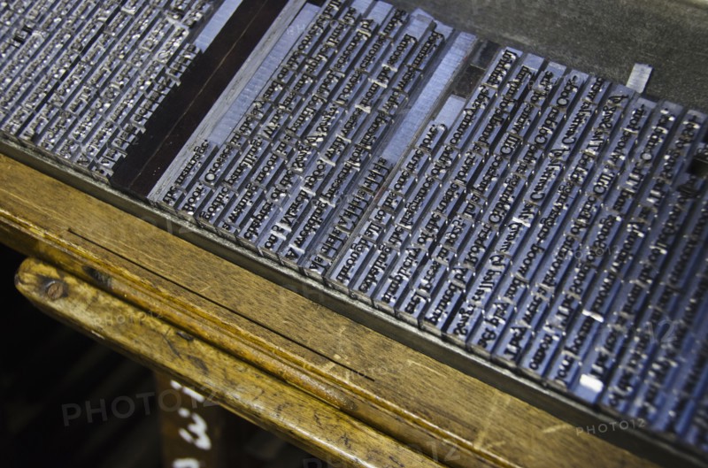 Close up of printing plate.