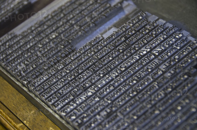 Close up of printing plate.