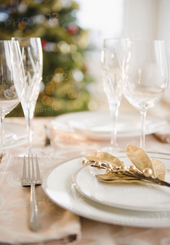 Christmas table setting. Photo : Jamie Grill Photography