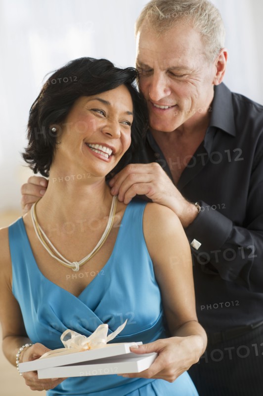 Happy mature couple .