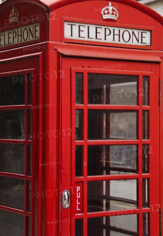 United Kingdom, Traditional red telephone box.