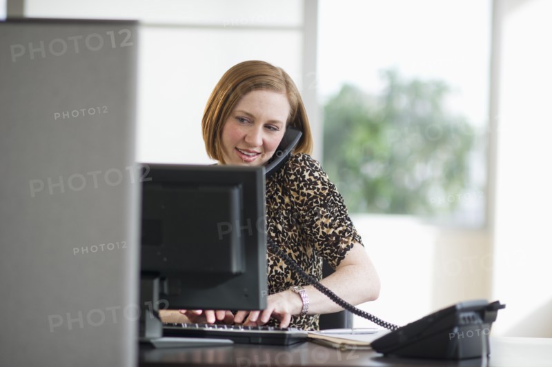 Woman working at office.
