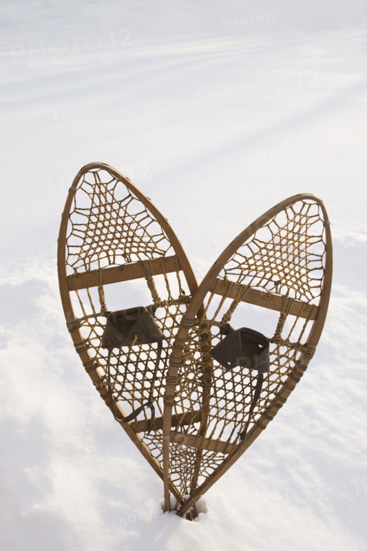 USA, New Jersey, Pair of snowshoe. Photo: Chris Hackett