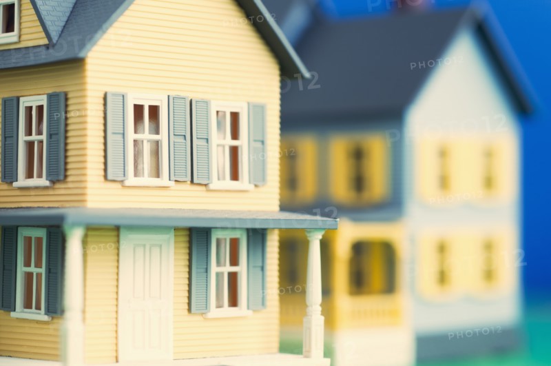 Studio shot of models of houses. Photo: Antonio M. Rosario