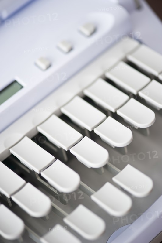 Studio shot of stenograph machine. Photo: Daniel Grill